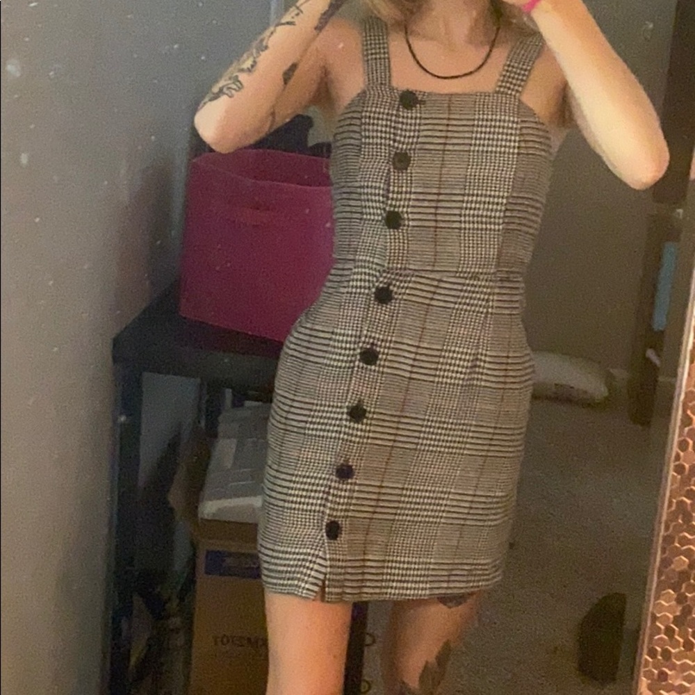 Plaid altered state mini dress